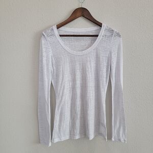 Maurices Sheer White Long Sleeve Tee
